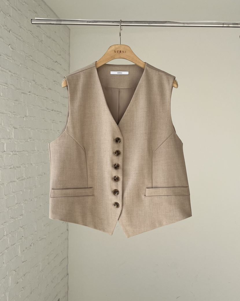 VERNI韓國直郵女士新品休閑人氣真品熱賣職業26春夏推薦馬甲VERNI馬甲