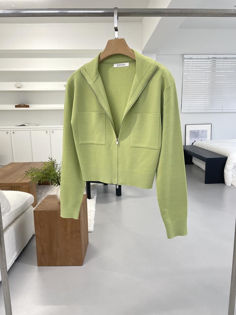 EDITION-P東大門直郵女士新款26春夏針織衫拉鏈短款開衫EDITION/CHAHEE針織衫