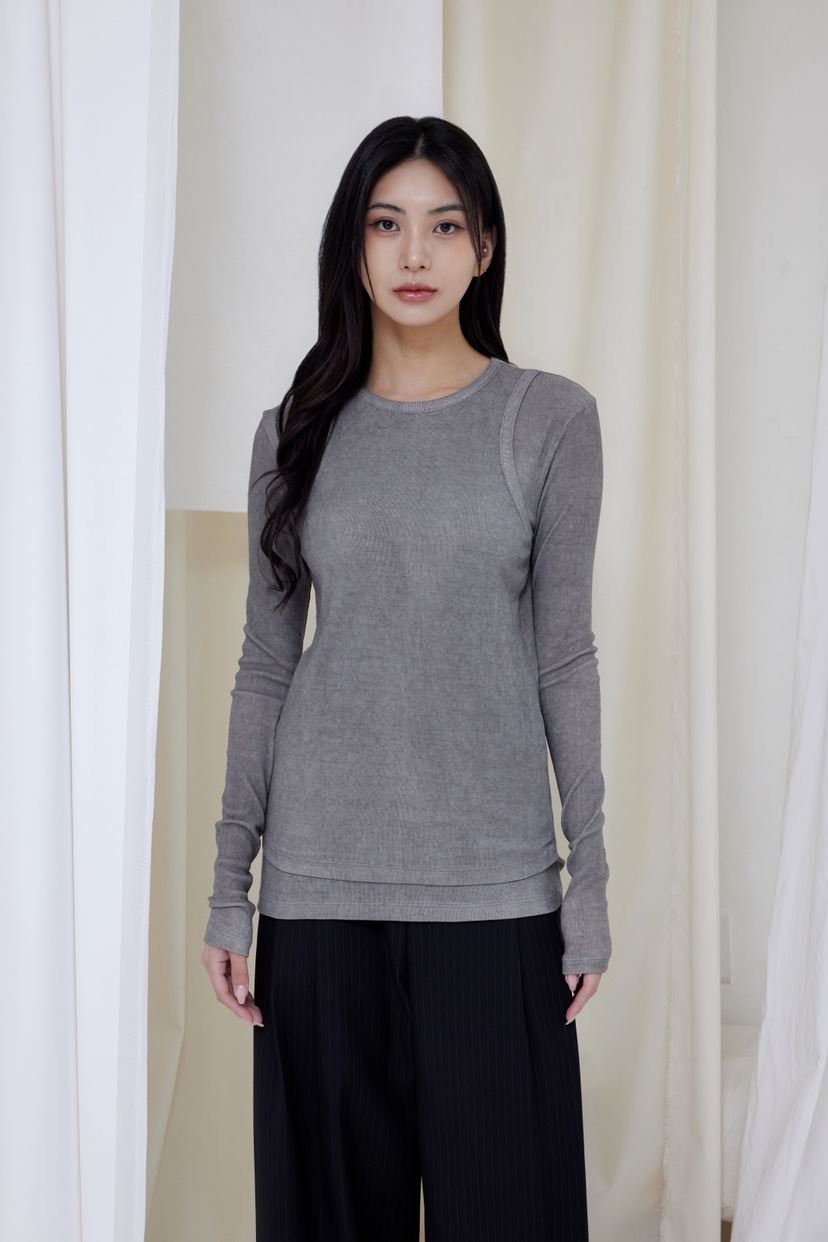 LE-PPL東大門實拍女士新品熱賣休閑人氣時尚推薦長袖T恤LE-PPL長袖T恤