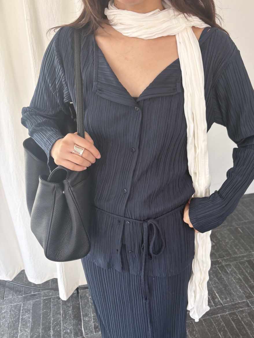 TORRE東大門實拍女士新品人氣職業休閑熱賣長袖T恤褶裥開衫TORRE長袖T恤