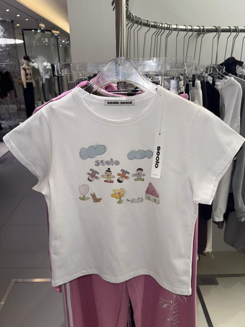 SEOLO韓國代購女裝新款人氣職業推薦時尚26春夏熱賣休閑T恤Seolo seoulT恤