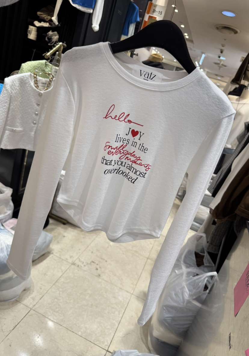 바츠東大門實拍女士新品休閑26春夏真品熱賣人氣職業長袖T恤Vatz長袖T恤