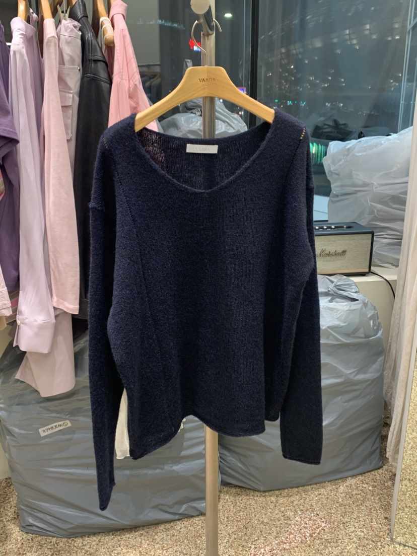 VAARA東大門代購女士新品人氣熱賣推薦休閑26春夏針織衫V領VAARA針織衫