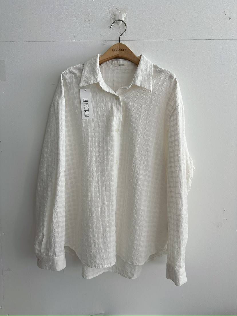 BLEECKER東大門實拍女士新款26春夏人氣職業時尚襯衫蕾絲衫BLEECKER襯衫/蕾絲衫