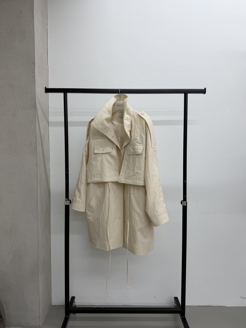 MINIMUZE東大門代購女裝新品推薦26春夏真品職業長款風衣MINIMUZE長款風衣