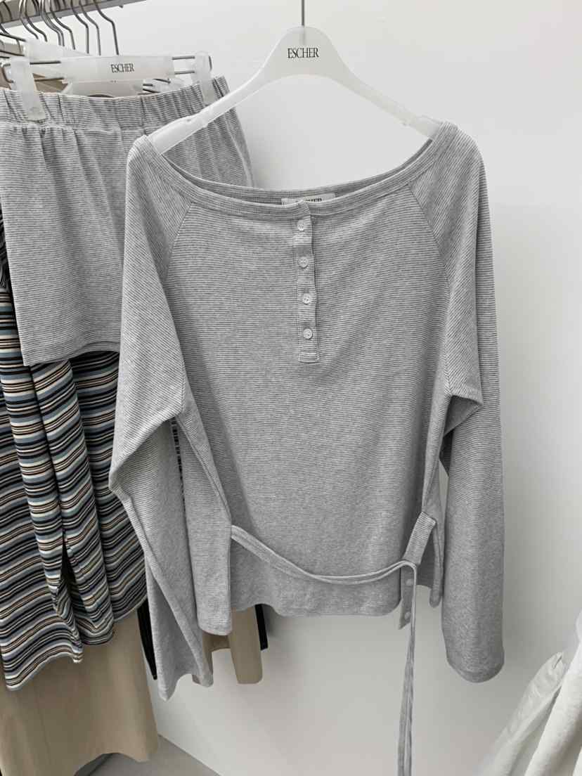 ESCHER東大門實拍女士新品熱賣休閑真品26春夏職業長袖T恤ESCHER長袖T恤