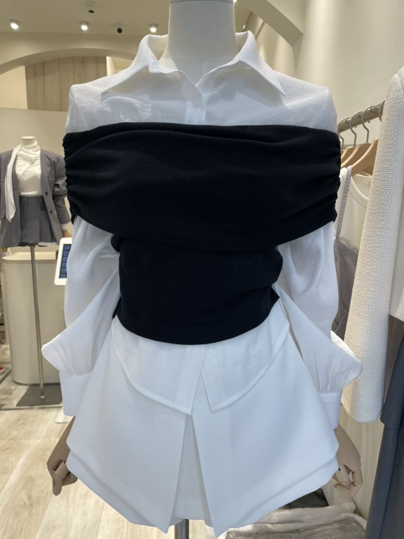 MUSK東大門實拍女裝新品時尚人氣真品26春夏休閑襯衫蕾絲衫MUSK襯衫/蕾絲衫