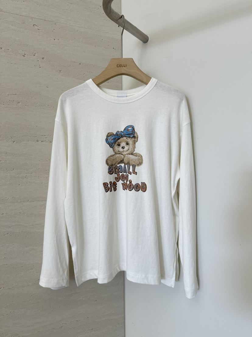 CELLI韓國直郵女士新品26春夏人氣休閑推薦熱賣真品長袖T恤CELLI長袖T恤