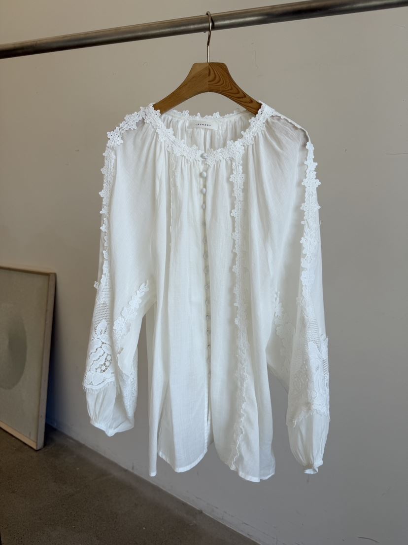 LAUNDRY韓國直郵女裝新款真品職業時尚推薦襯衫蕾絲衫亞麻LAUNDRY襯衫/蕾絲衫