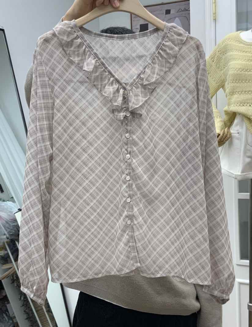 RE:FRESH-L韓國代購女士新款休閑時尚人氣職業襯衫蕾絲衫RE:FRESH襯衫/蕾絲衫