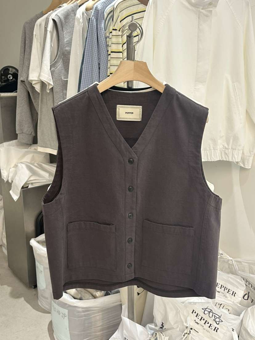 PEPPER-L韓國代購女士新品真品時尚熱賣人氣26春夏休閑馬甲PEPPER馬甲