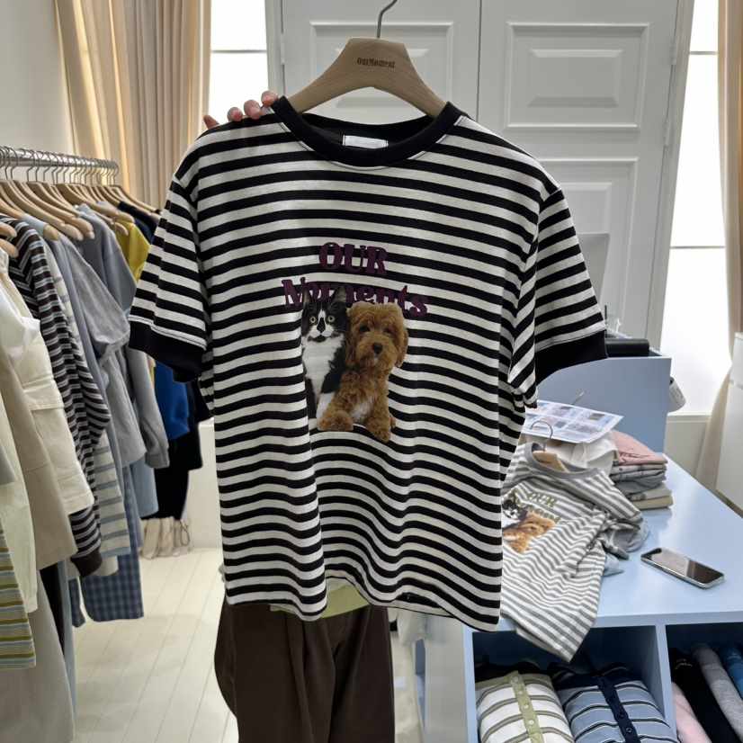 OURMOMENT東大門直郵女士新品休閑職業真品時尚熱賣26春夏T恤OURMOMENTT恤