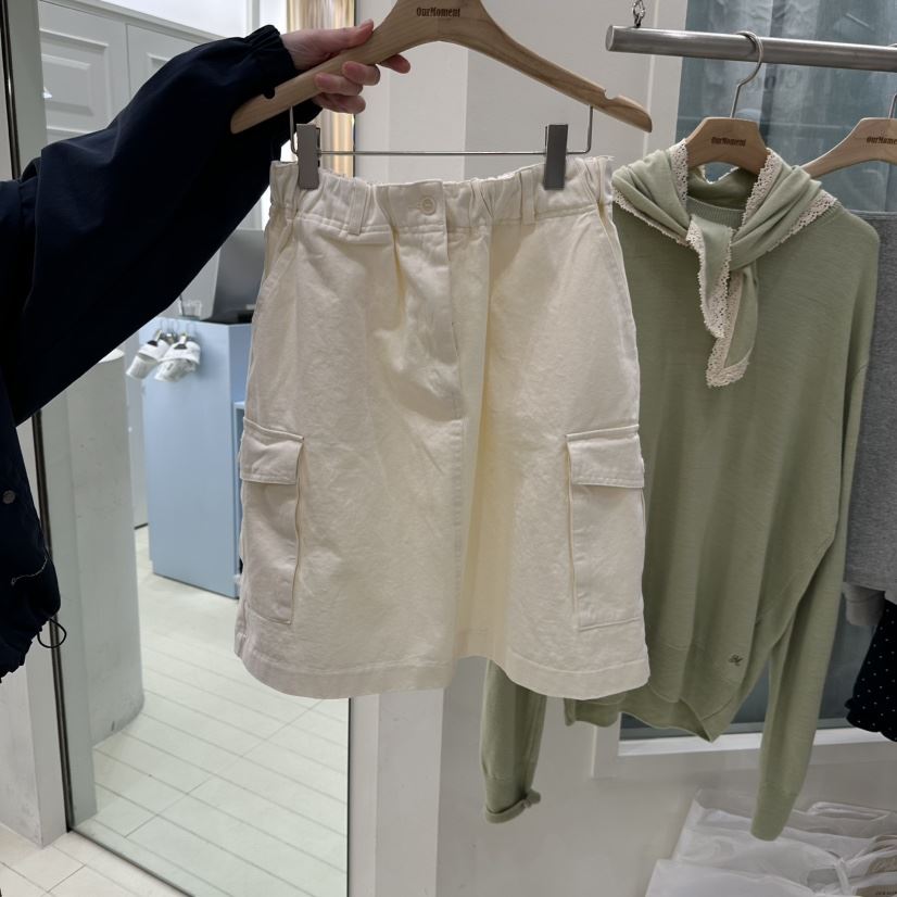 OURMOMENT韓國代購女士新款休閑真品26春夏時尚半身裙中短裙OURMOMENT半身裙/中短裙