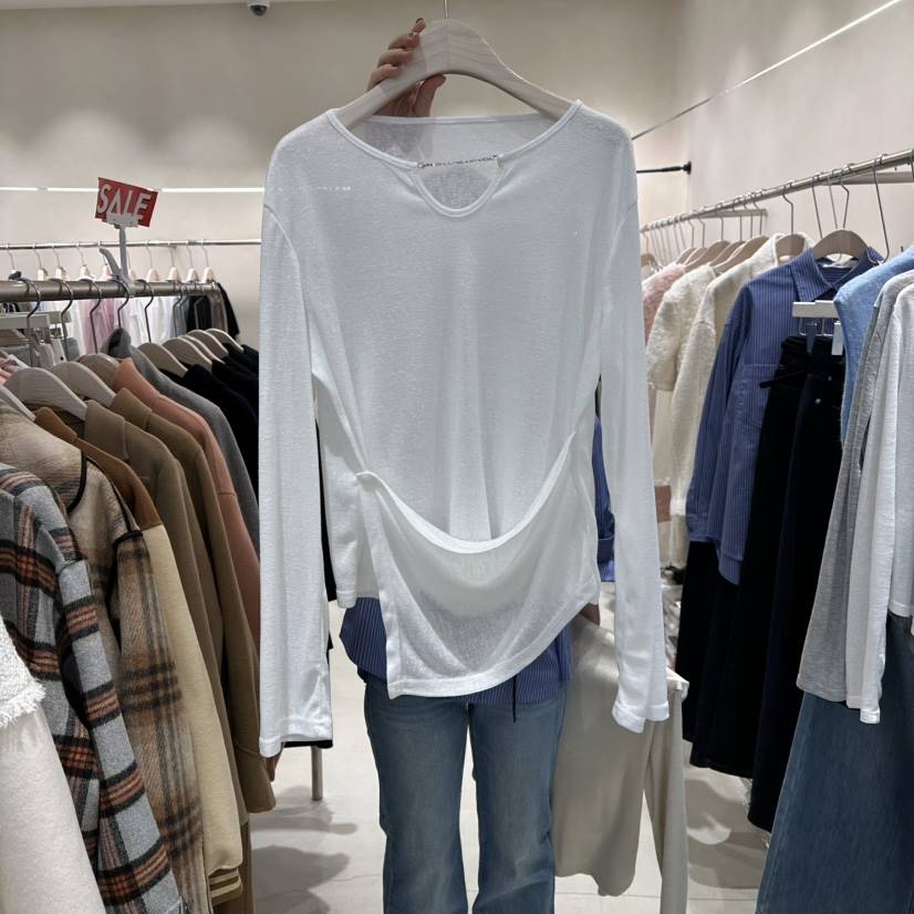 Color B東大門代購女裝新品人氣時尚推薦26春夏休閑長袖T恤Color B長袖T恤