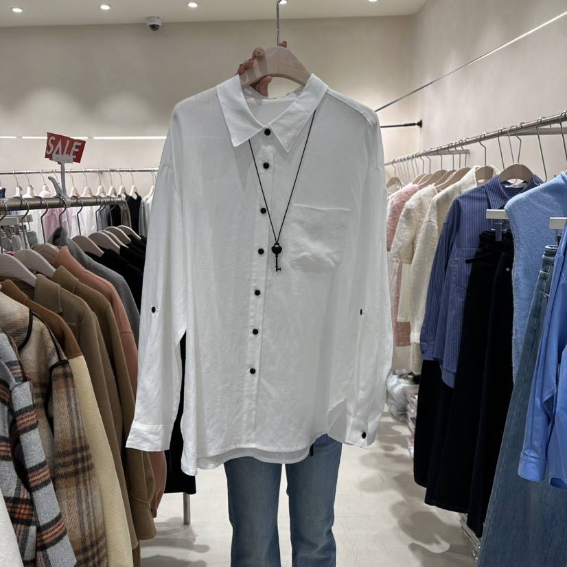 Color B東大門實拍女裝新品推薦休閑襯衫蕾絲衫不含飾品Color B襯衫/蕾絲衫