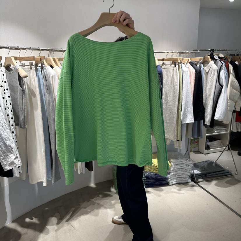 ROOM K-P韓國直郵女士新款26春夏時尚職業熱賣真品長袖T恤ROOM K長袖T恤