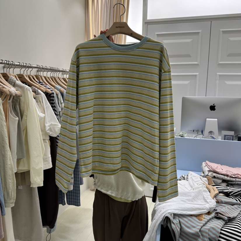 OURMOMENT東大門代購女士新款推薦職業時尚休閑熱賣長袖T恤OURMOMENT長袖T恤