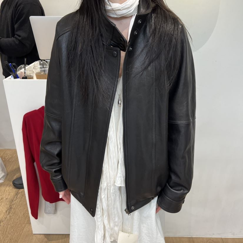 JINSIM韓國直郵女士新品26春夏時尚休閑推薦人氣皮衣皮革JINSIM皮衣