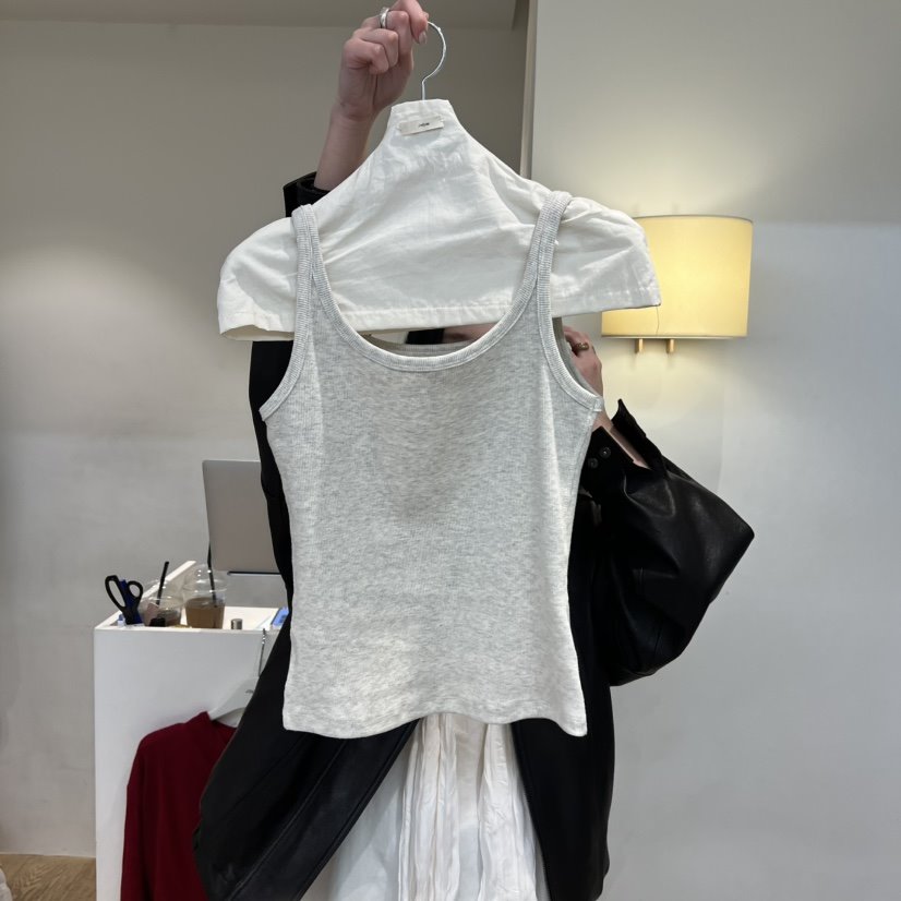 JINSIM東大門實拍女裝新款26春夏真品熱賣職業吊帶背心水洗JINSIM吊帶/背心