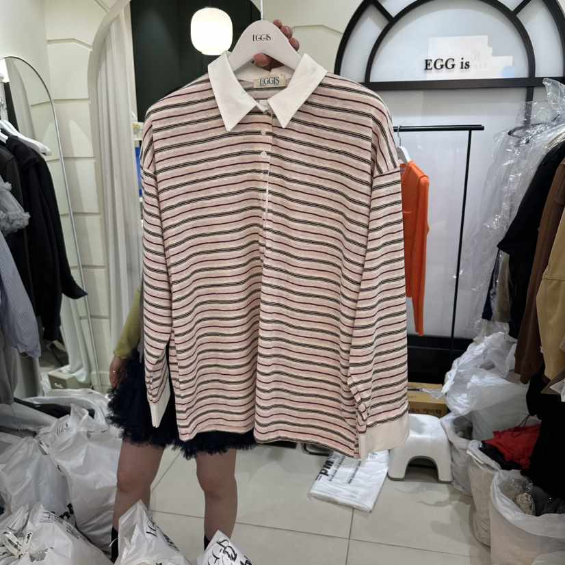 EGG IS東大門實拍女士新款推薦時尚真品休閑人氣長袖T恤EGG IS長袖T恤