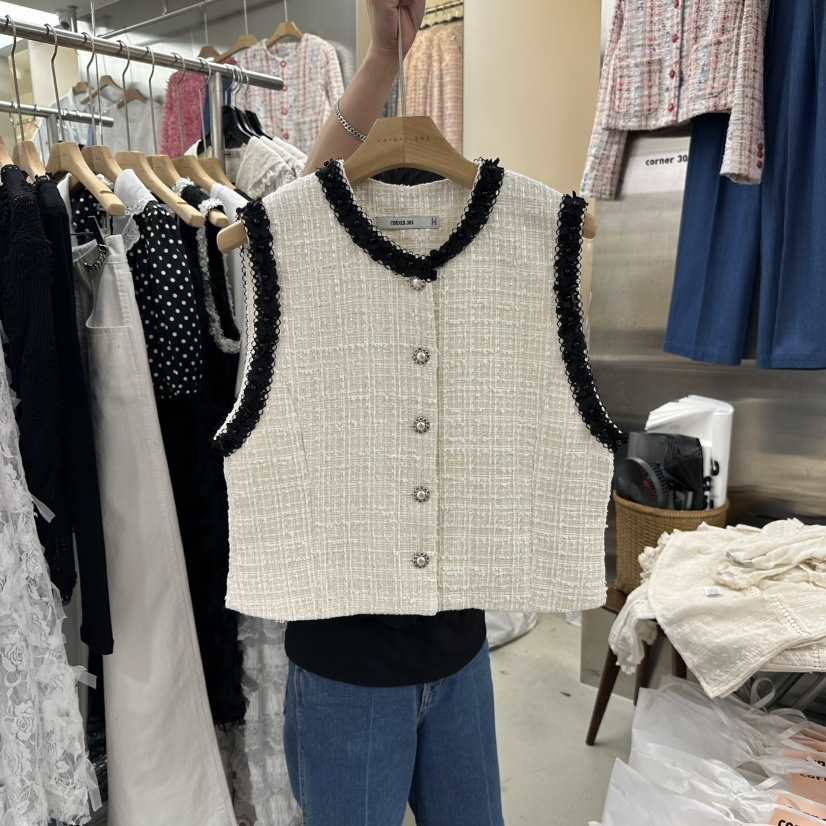 CORNER東大門直郵女裝新款推薦人氣真品休閑時尚馬甲粗花呢CORNER.302馬甲