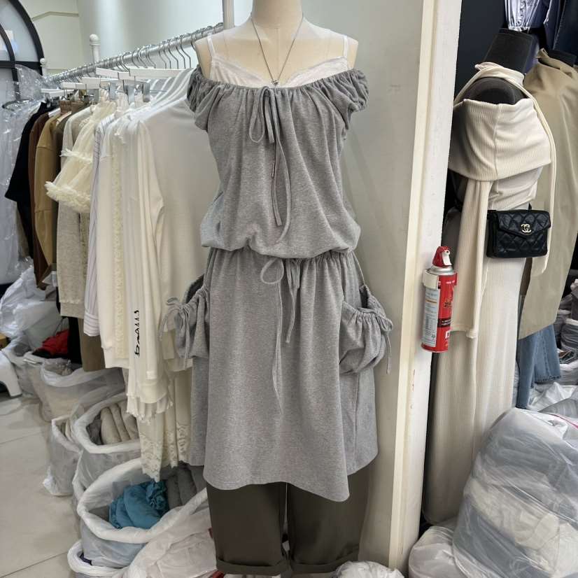 EGG IS東大門直郵女裝新款職業休閑推薦熱賣時尚連衣裙口袋EGG IS連衣裙