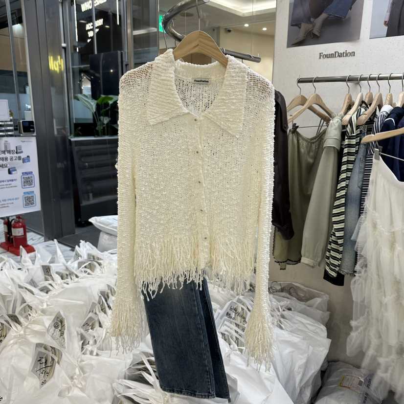 FOUNDATION東大門直郵女士新品熱賣推薦人氣職業針織衫開衫FOUNDATION針織衫