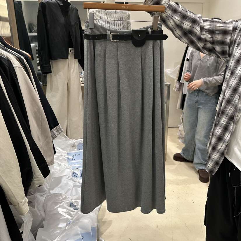 MELO韓國直郵女士新品職業時尚真品熱賣推薦長裙不含腰帶MELO長裙