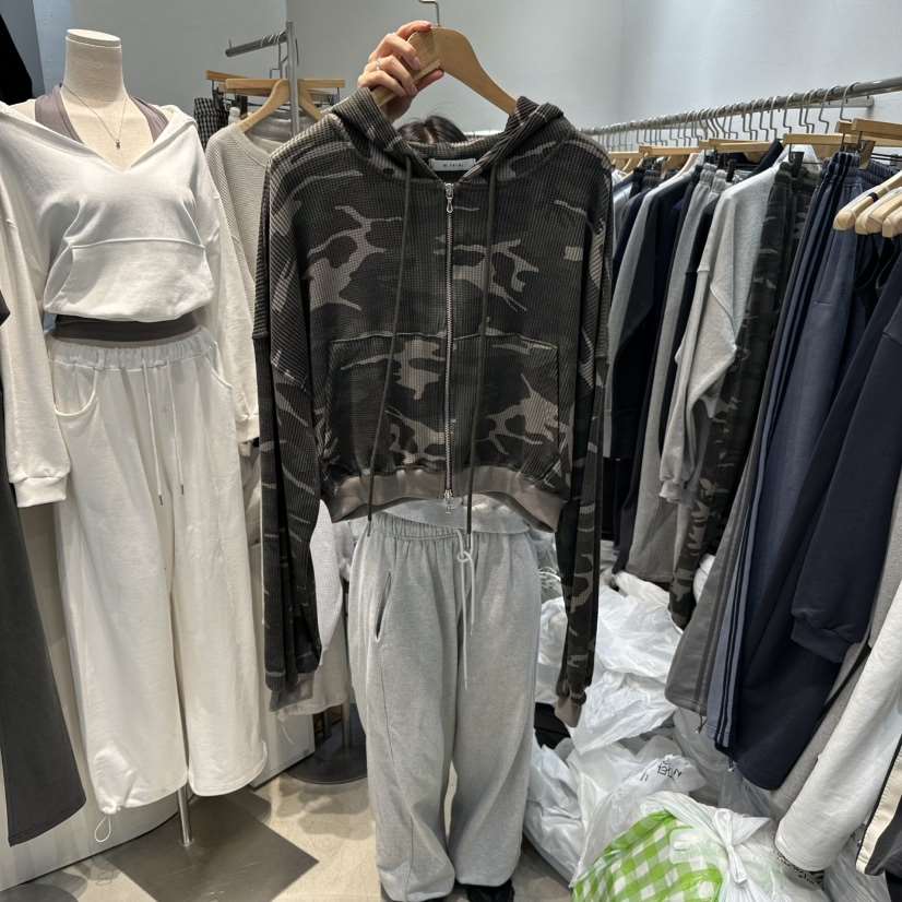 W.FATAL東大門實拍女裝新品熱賣時尚休閑夾克華夫格迷彩W.FATAL夾克