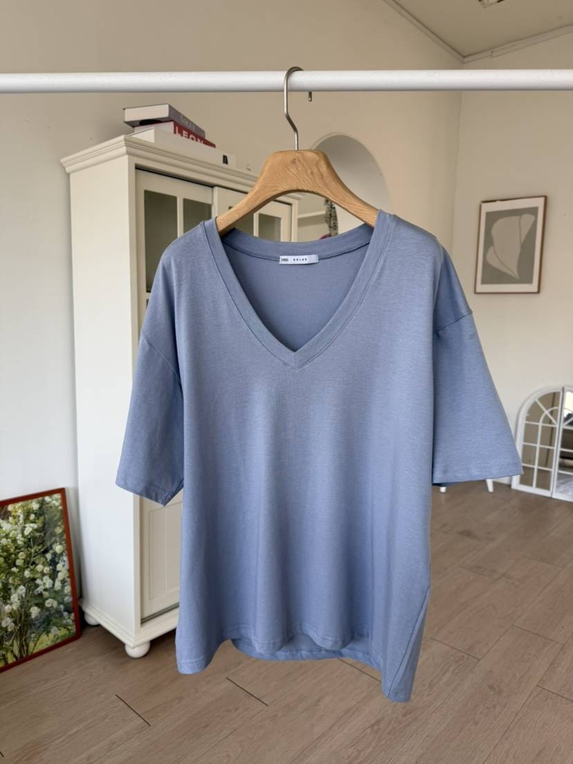 SOLAR東大門實拍女士新品真品熱賣26春夏休閑人氣時尚T恤V領SOLART恤