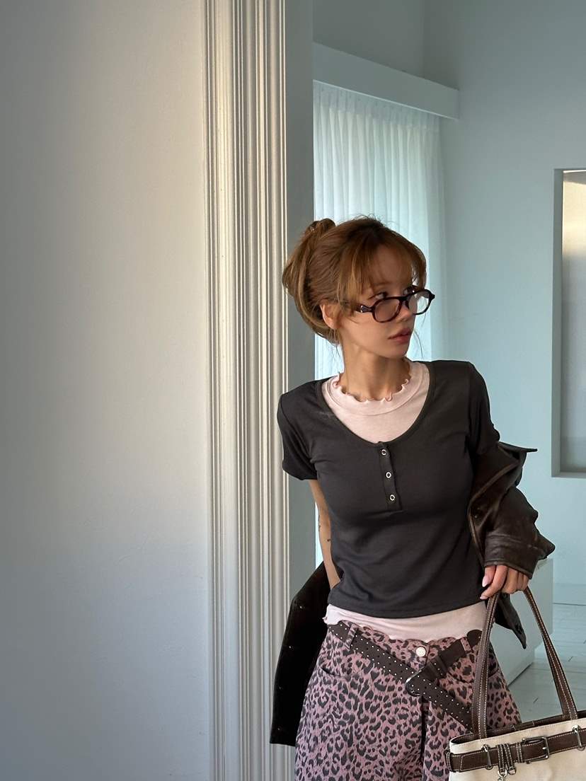 ZEROZERO韓國直郵女士新品休閑26春夏職業真品推薦熱賣T恤ZEROZEROT恤