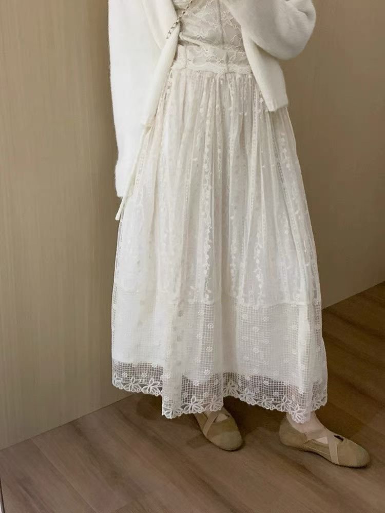 CORAL韓國直郵女裝新品人氣熱賣推薦時尚真品職業長裙刺繡CORAL長裙