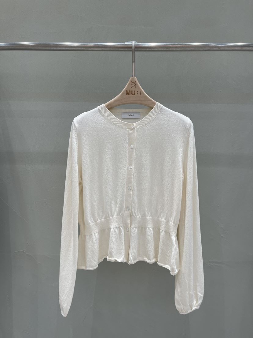 THE MUI東大門代購女裝新款真品26春夏針織衫荷葉邊開衫THE MUI針織衫