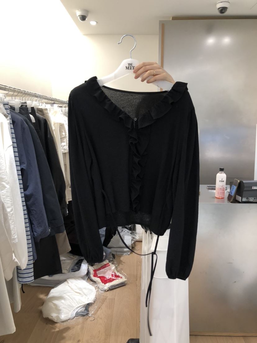 MEET ME東大門代購女裝新品真品人氣休閑襯衫蕾絲衫褶皺MEET ME襯衫/蕾絲衫