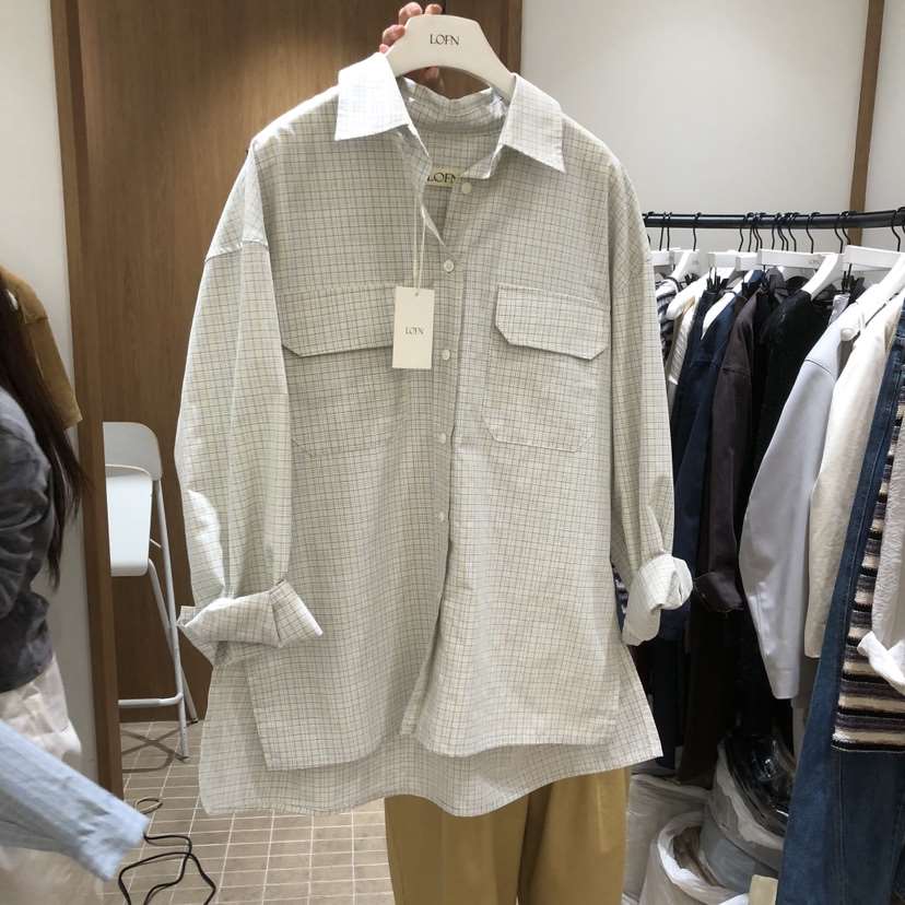 LOFN韓國代購女士新品休閑熱賣26春夏時尚真品襯衫蕾絲衫LOFN襯衫/蕾絲衫