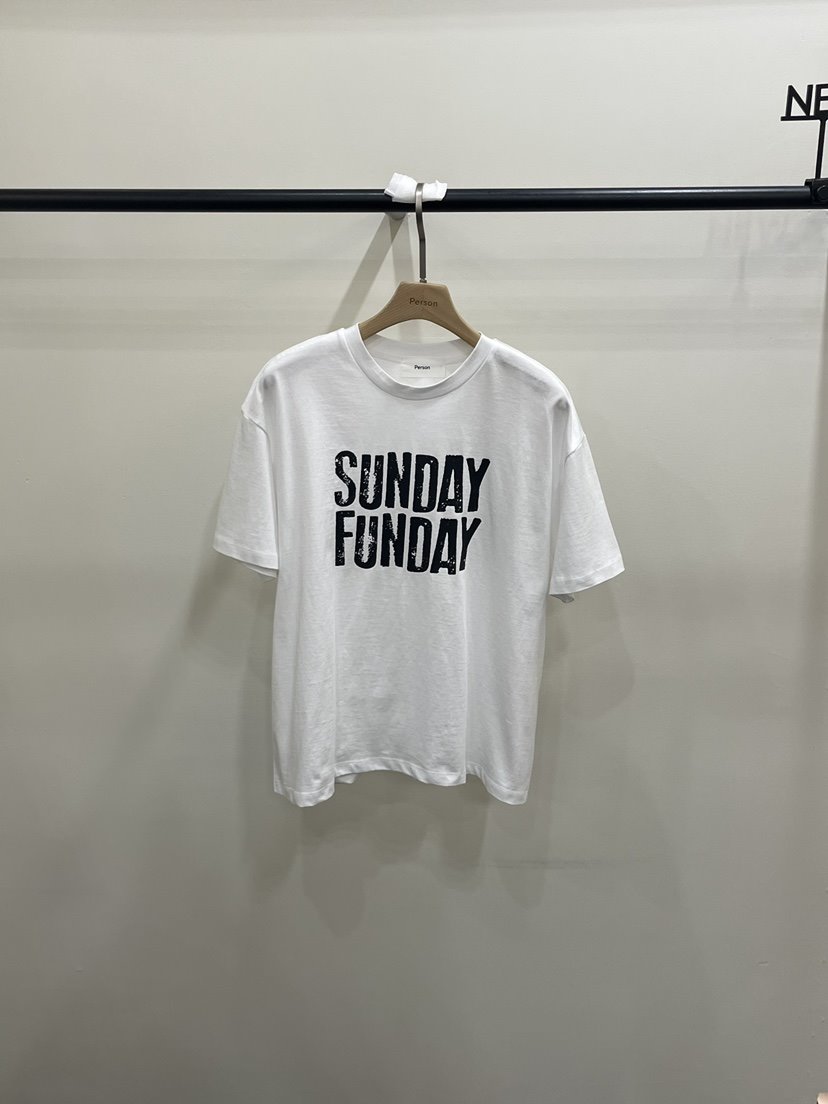 PERSON韓國代購女裝新品真品26春夏推薦職業熱賣時尚人氣T恤PERSONT恤