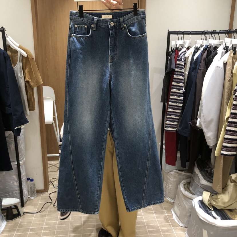 LOFN韓國代購女裝新款熱賣時尚休閑26春夏職業推薦牛仔褲LOFN牛仔褲