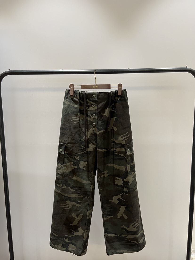 HUE/ERIA東大門代購女士新款26春夏熱賣職業真品休閑褲迷彩HUE/ERIA休閑褲