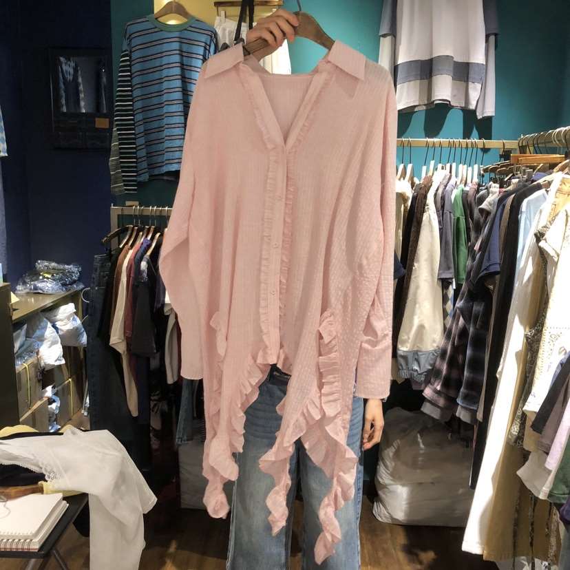 MERCI LINDA東大門實拍女裝新款推薦時尚職業襯衫蕾絲衫MERCI LINDA襯衫/蕾絲衫