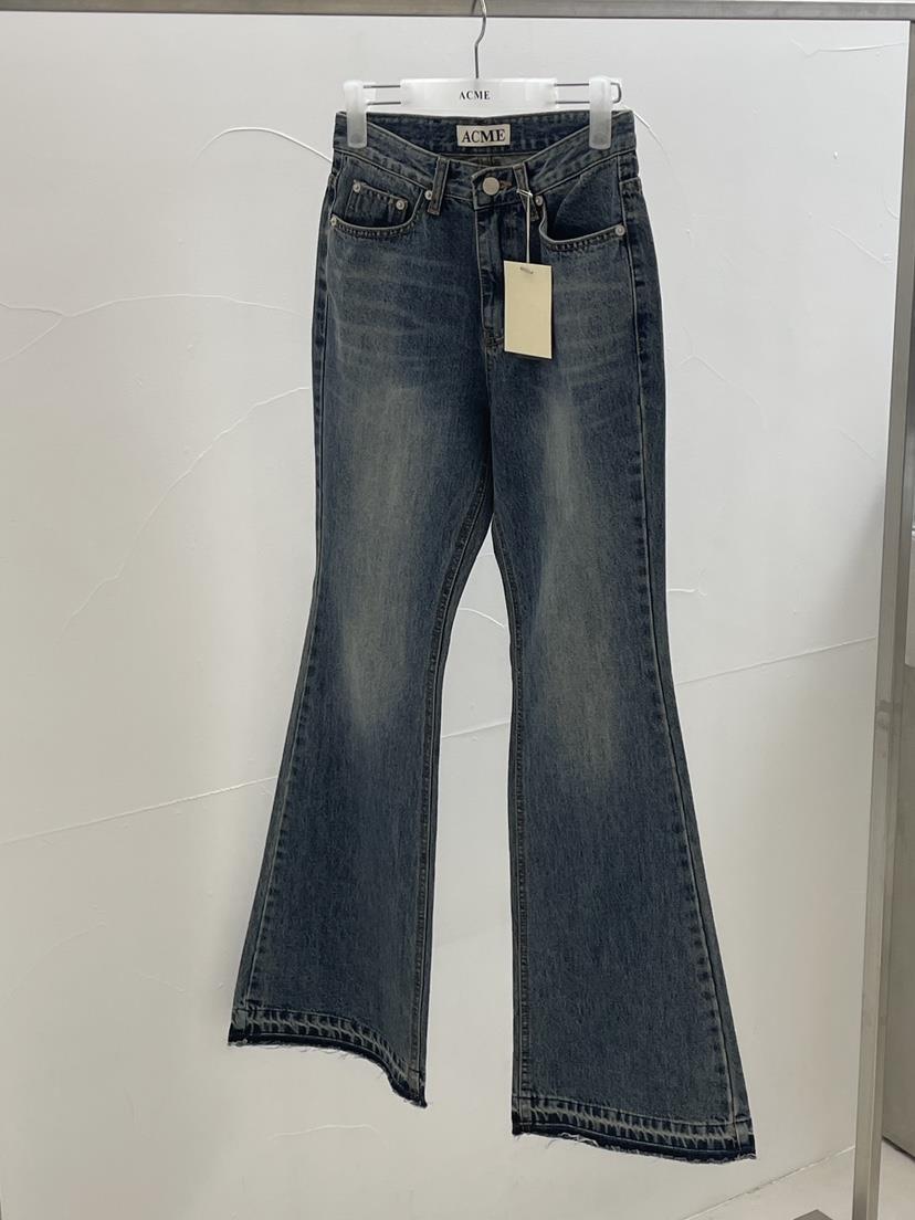 ACME韓國代購女裝新品推薦26春夏時尚職業休閑真品牛仔褲ACME牛仔褲