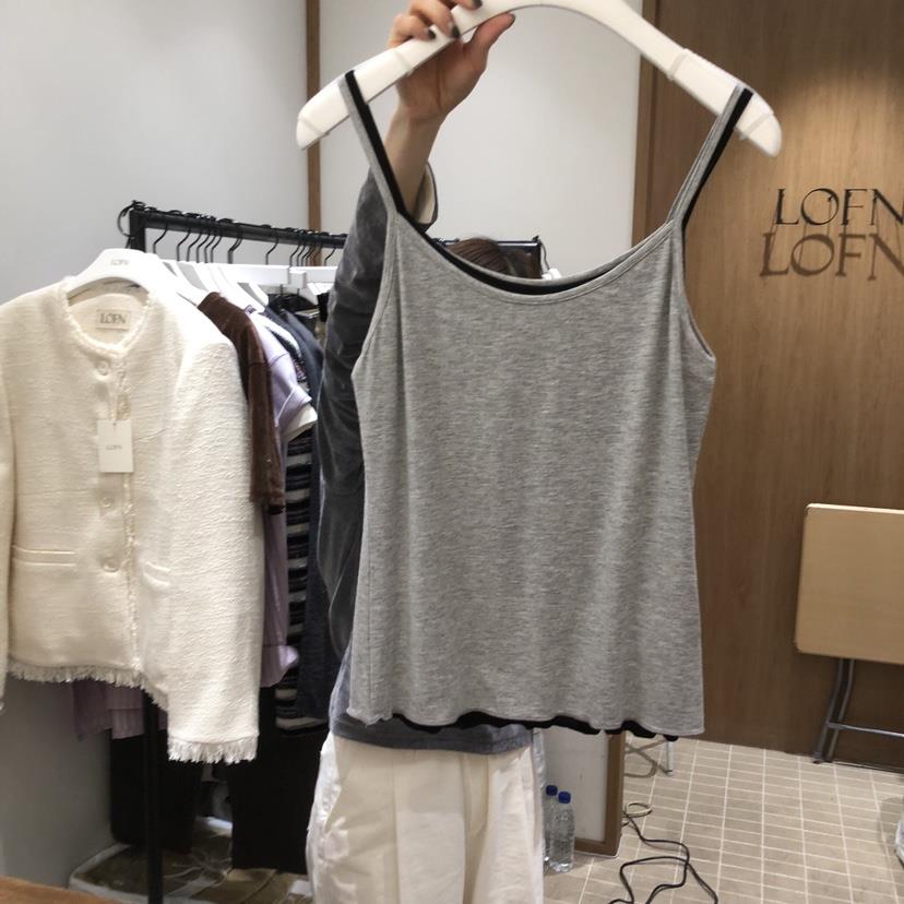LOFN東大門實拍女裝新款熱賣真品26春夏吊帶背心不含內搭LOFN吊帶/背心