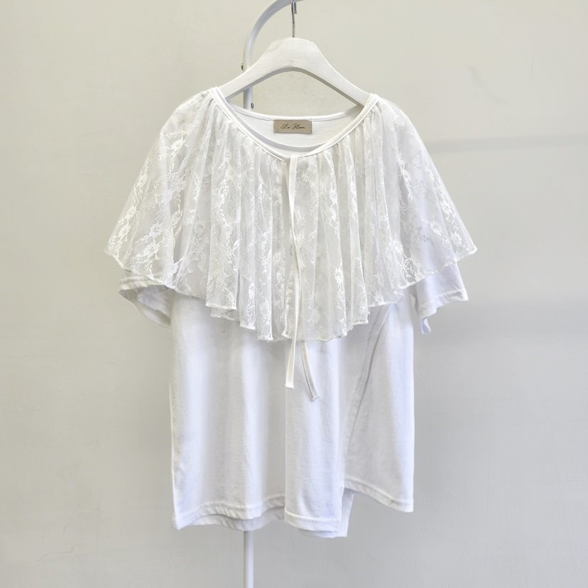 LA BLOOM東大門實拍女裝新品推薦套裝不對稱披肩套裝蕾絲La Bloom套裝