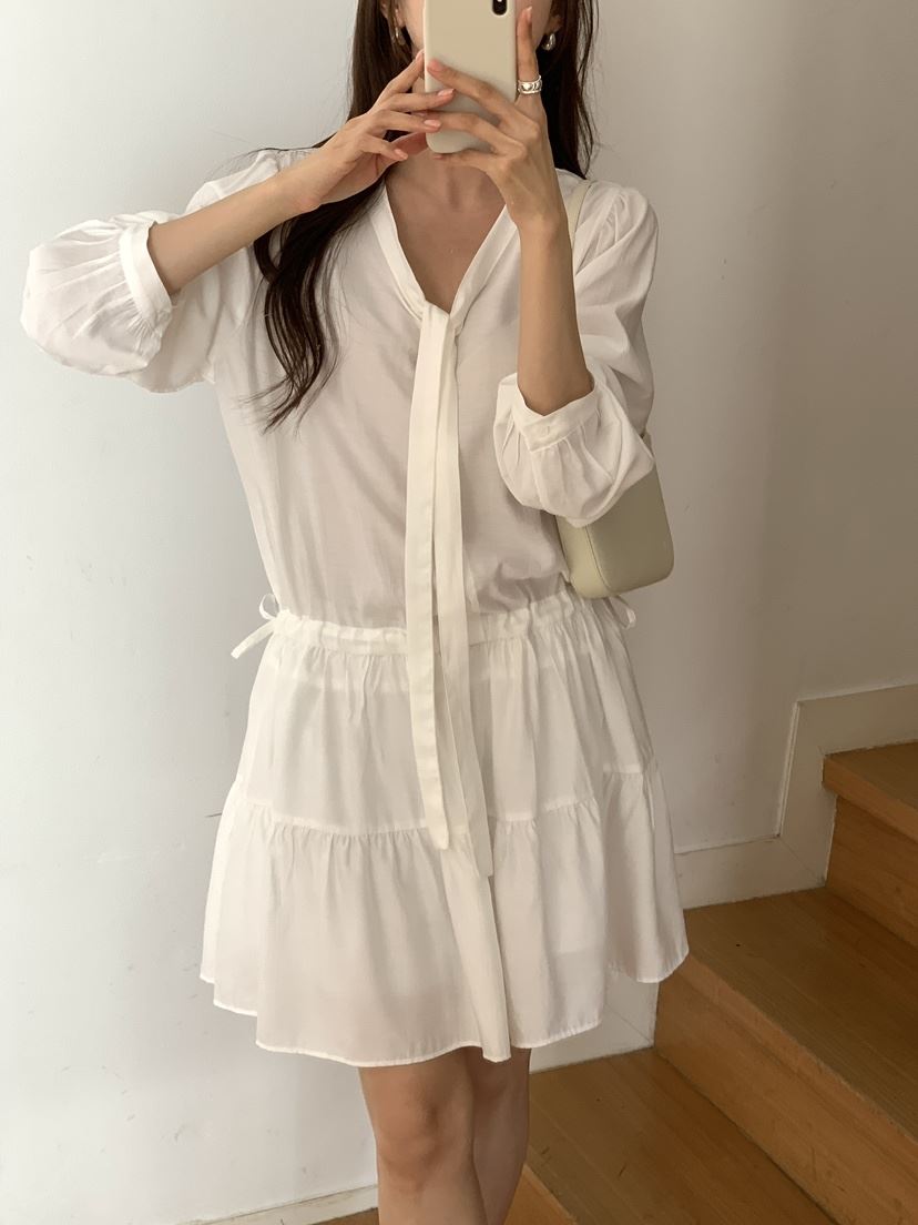 FRILL-T/DADA東大門代購女士新款26春夏真品職業連衣裙FRILL-T/DADA連衣裙