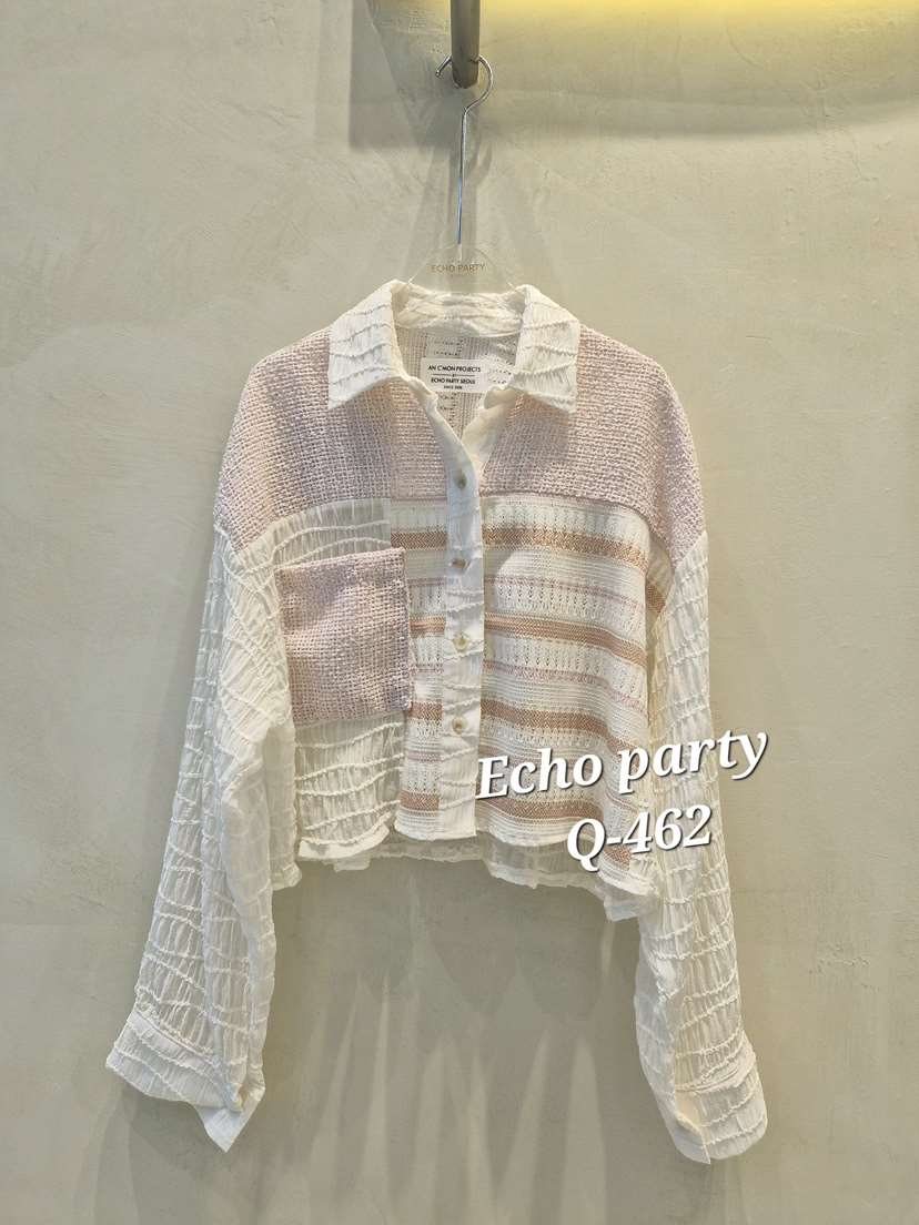 ECHOPARTY韓國代購女裝新款休閑職業26春夏時尚襯衫蕾絲衫ECHOPARTY襯衫/蕾絲衫