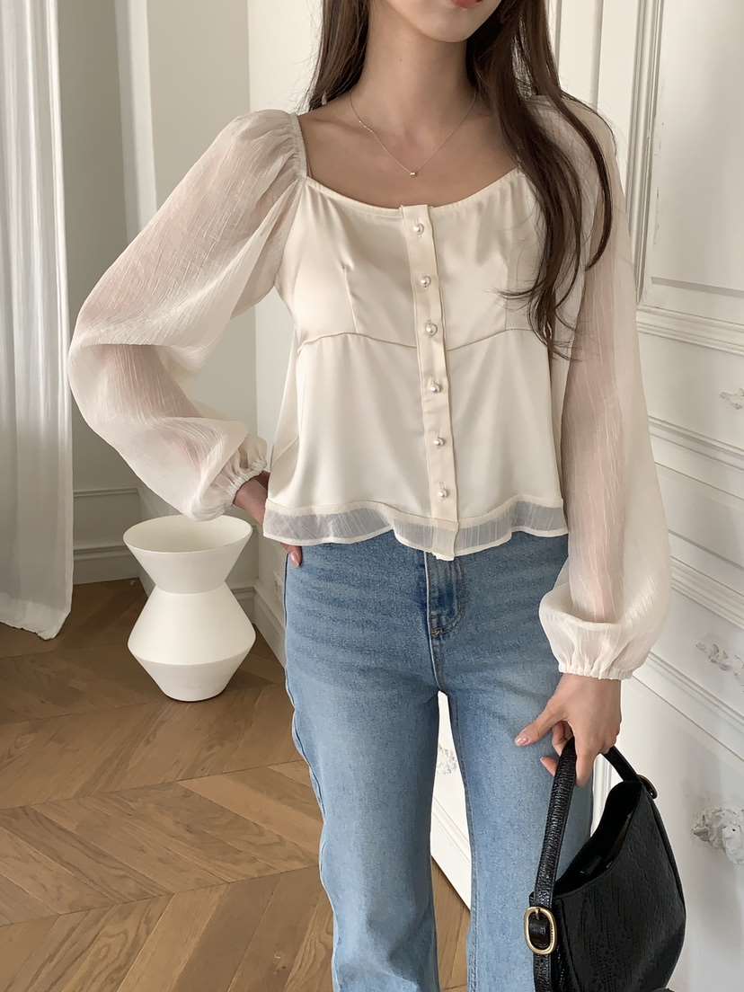 FRILL-T/DADA東大門直郵女裝新款時尚人氣推薦襯衫蕾絲衫FRILL-T/DADA襯衫/蕾絲衫