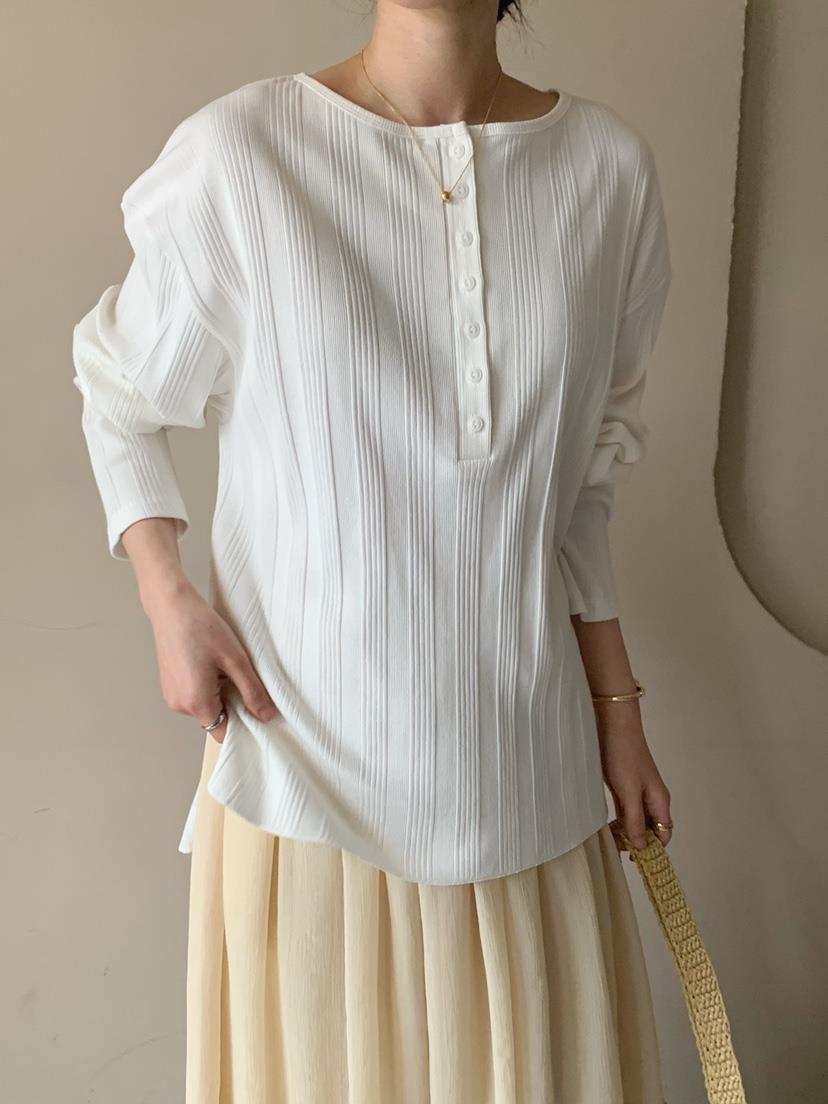 COBALT BLUE東大門直郵女裝新款26春夏休閑職業熱賣長袖T恤COBALT BLUE長袖T恤