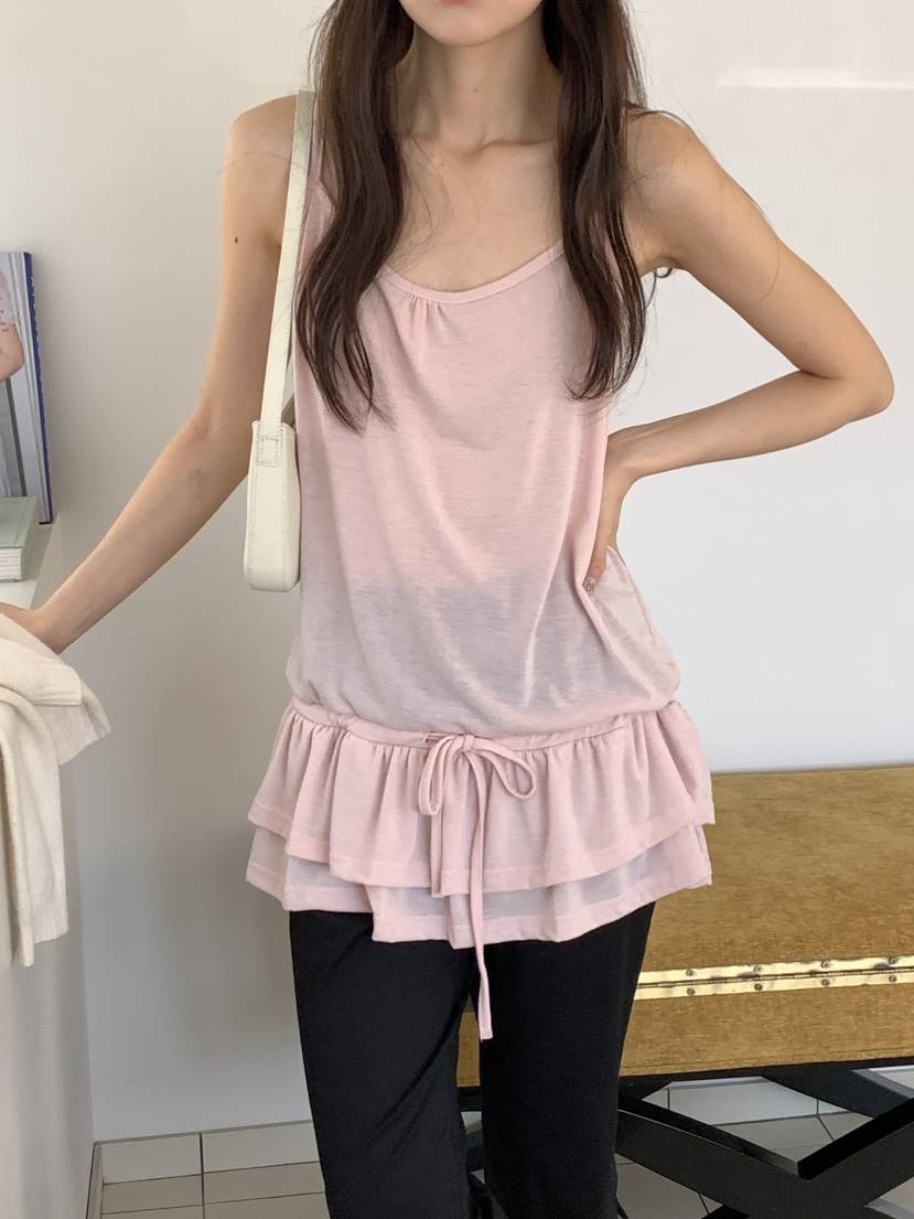 FRILL-T/DADA東大門代購女士新品推薦人氣職業吊帶背心FRILL-T/DADA吊帶/背心