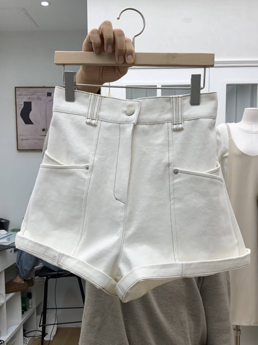 RE:FRESH-L韓國直郵女裝新品時尚熱賣真品職業休閑短褲口袋RE:FRESH短褲