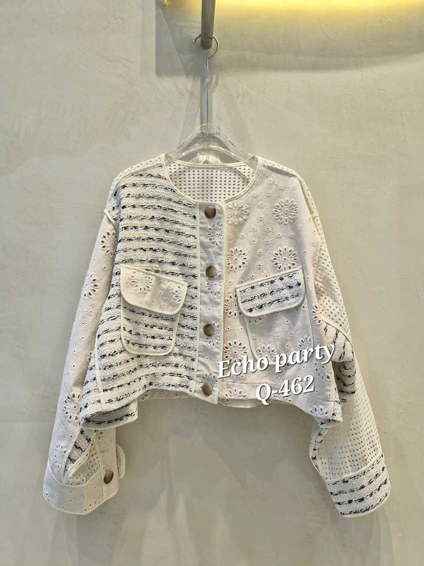 ECHOPARTY東大門代購女士新品推薦真品26春夏熱賣夾克刺繡ECHOPARTY夾克