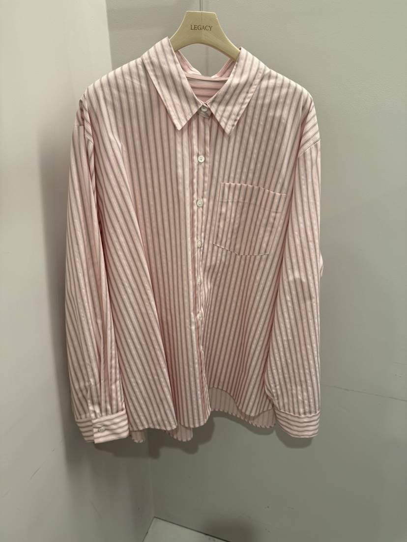 LEGACY韓國直郵女裝新款熱賣職業時尚休閑襯衫蕾絲衫條紋LEGACY襯衫/蕾絲衫